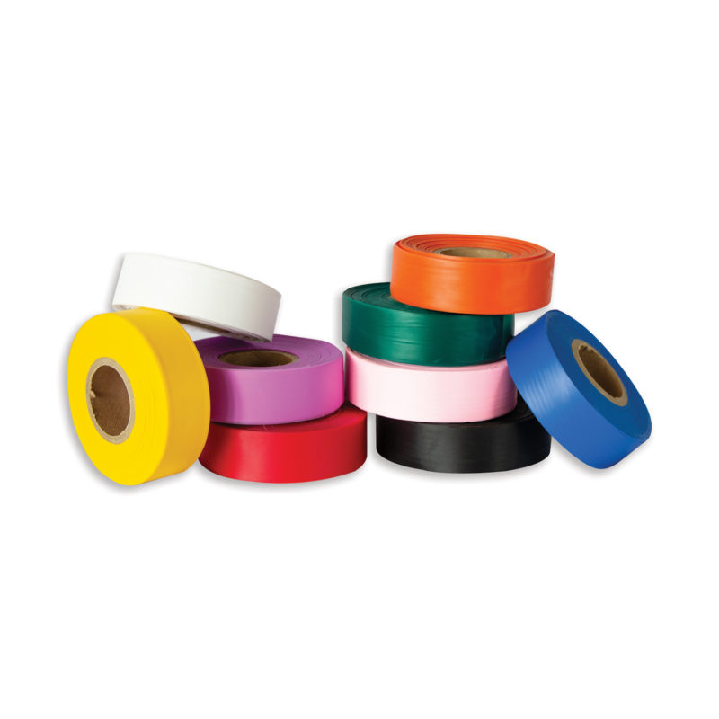 Flagging tape in a variety of standard colors.