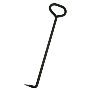 Steel hook to lift open manhole covers and lids