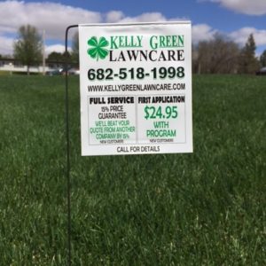 Poly banner in lawn