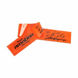 Custom printed flo orange barricade tape